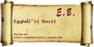 Egyházi Bazil névjegykártya